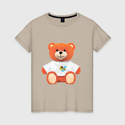 Женская футболка Медвежонок в маечке