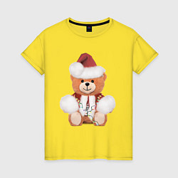 Женская футболка Новогодний медвежонок