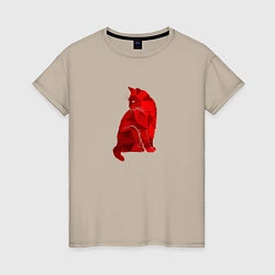Женская футболка Красный Кот