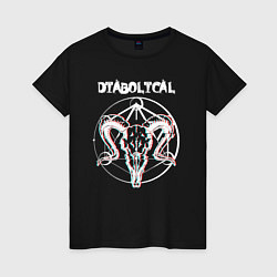 Футболка хлопковая женская Diabolical, цвет: черный