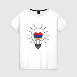 Женская футболка Армения - Лампочка