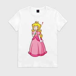 Футболка хлопковая женская Peach, цвет: белый