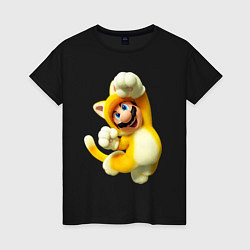 Женская футболка Mario cat