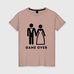 Женская футболка GAME OVER МОЛОДОЖЕНЫ