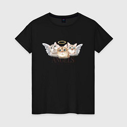 Женская футболка Кошки ангелы
