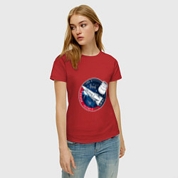 Футболка хлопковая женская SPACE X CRS-5, цвет: красный — фото 2