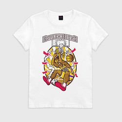 Женская футболка Баскетболист ломает кольцо