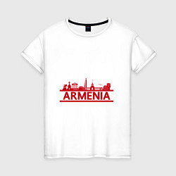 Женская футболка Armenia in Red