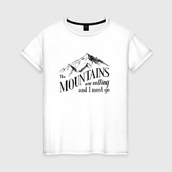 Женская футболка Горы зовут в Шерегеш