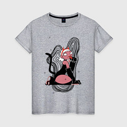 Женская футболка Halloween devil kitty girl 2021