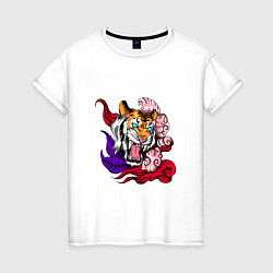 Женская футболка Тигриный стиль