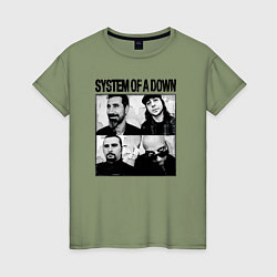 Женская футболка Участники группы System of a Down