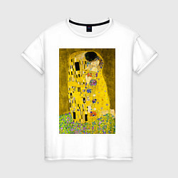 Женская футболка Поцелуй картина Климта