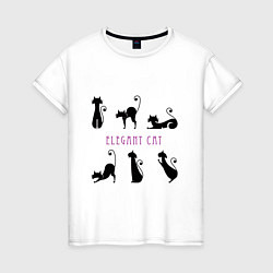 Женская футболка Элегантные коты