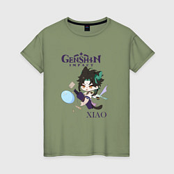 Женская футболка Genshin Impact mini XiaoСяо