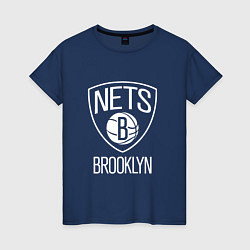 Женская футболка Бруклин Нетс логотип