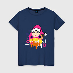 Женская футболка Squid Game Игра в кальмара кукла Новогодняя