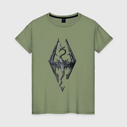 Женская футболка СКАЙРИМ ЛОГО SKYRIM LOGO