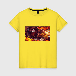 Женская футболка Взгляд Ренгоку Клинок рассекающий демонов