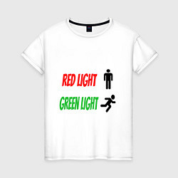 Женская футболка Red, Green Light
