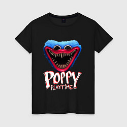 Футболка хлопковая женская Poppy Playtime: Monster, цвет: черный
