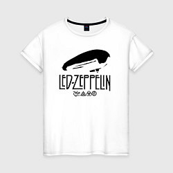 Женская футболка Дирижабль Led Zeppelin с лого участников