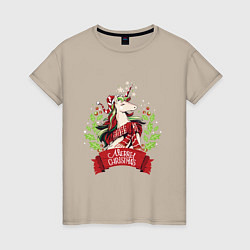 Женская футболка Christmas Unicorn