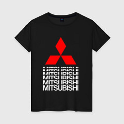 Женская футболка MITSUBISHI МИЦУБИСИ МИТСУБИСИ МИЦУБИШИ LOGO STYLE