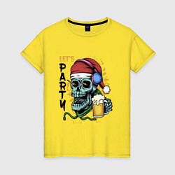 Женская футболка Skull Santa