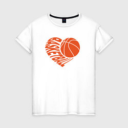 Женская футболка Баскетбольное сердце