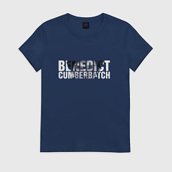 Футболка хлопковая женская Benedict Cumberbatch, цвет: тёмно-синий