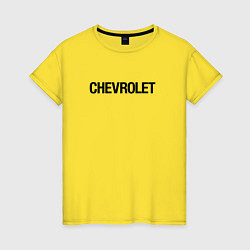 Женская футболка Chevrolet Лого Эмблема спина