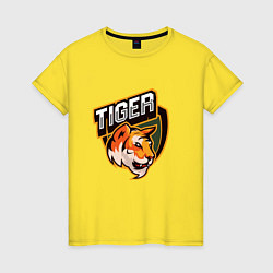 Женская футболка Тигр Tiger логотип