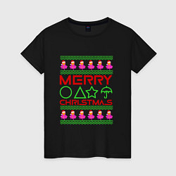 Женская футболка Merry Christmas Squid Game