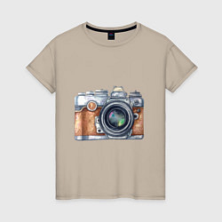 Женская футболка Ретро фотокамера