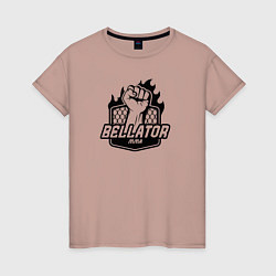 Футболка хлопковая женская Лига Bellator, цвет: пыльно-розовый