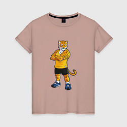 Женская футболка Тигр спортивный
