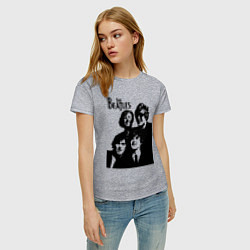 Футболка хлопковая женская Выше них только звёзды!, цвет: меланж — фото 2