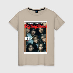 Женская футболка BTS БТС на обложке журнала