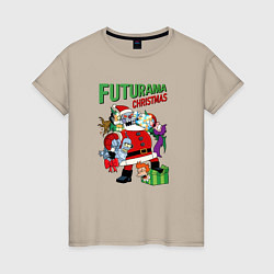 Женская футболка Christmas Futurama