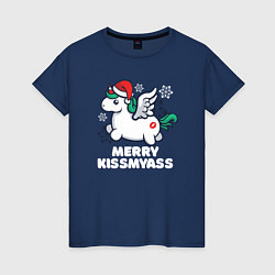 Женская футболка Merry Kissmyass Unicorn