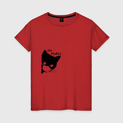 Женская футболка Кот в маске