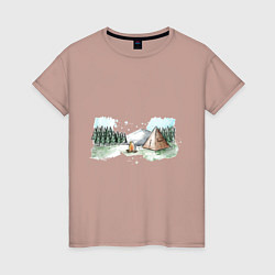 Женская футболка Поход в горы
