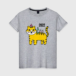 Женская футболка Тигр - новогодний стол