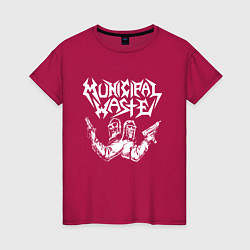 Женская футболка Municipal Waste - два чувака с оружием