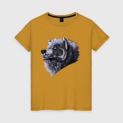 Женская футболка Свирепый крутой волчара
