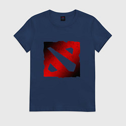 Женская футболка ЧЁРНО КРАСНОЕ ЛОГО ДОТА 2 DOTA 2 LOGO