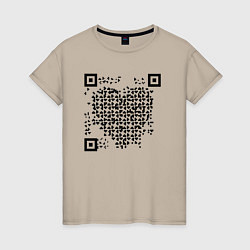 Женская футболка QR-Heart