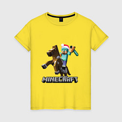 Женская футболка MINECRAFT НОВЫЙ ГОД 2022 МАЙНКРАФТ