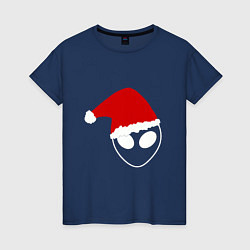 Женская футболка Alien Santa Claus